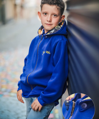 Photo du gilet maé taille enfant coloris bleu pétrole