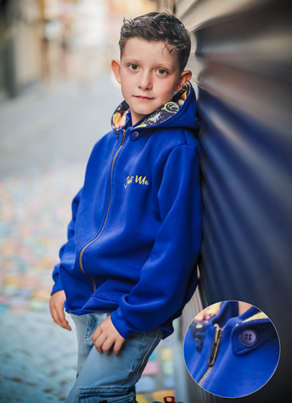 Photo du gilet maé taille enfant coloris bleu pétrole